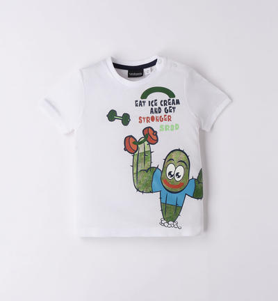 Boys' 100% cotton jersey t-shirt GREEN