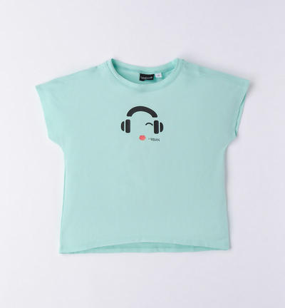 Girl's cotton T-shirt GREEN