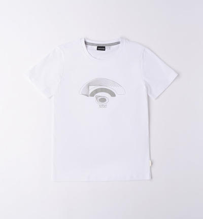 Boys' 100% cotton t-shirt WHITE
