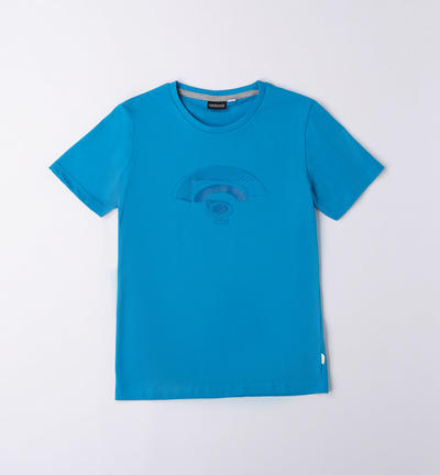 Boys' 100% cotton t-shirt LIGHT BLUE