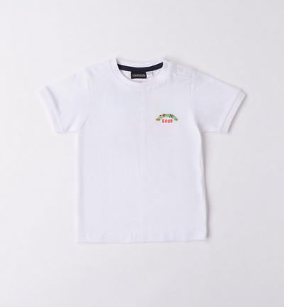 Boys' cactus print t-shirt WHITE