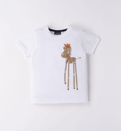 T-shirt zebra bambino BIANCO