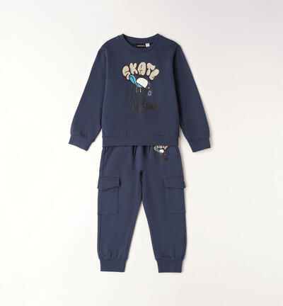 100% cotton tracksuit for children BLUE