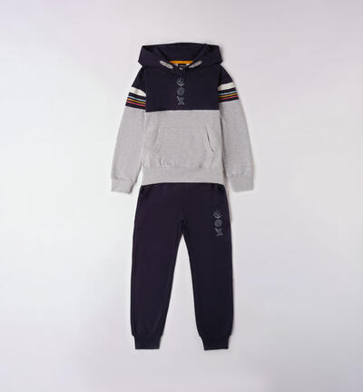 Boy's 100% cotton tracksuit BLUE