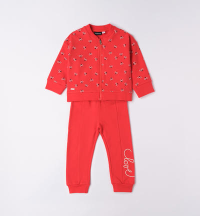 Girl's bee sports suit RED