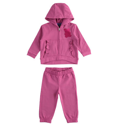 Tuta bambina tasche con ruches VIOLA