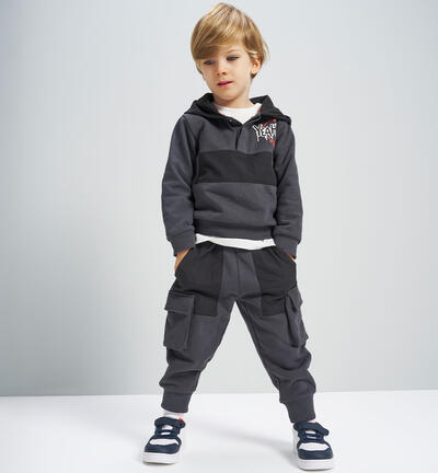 100% cotton boy's tracksuit GREY