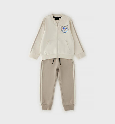Kids' Two-Tone Tracksuit BEIGE