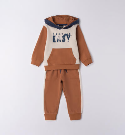 Sporty boy's tracksuit BEIGE