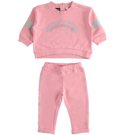 Tuta in felpa per bambina ROSA