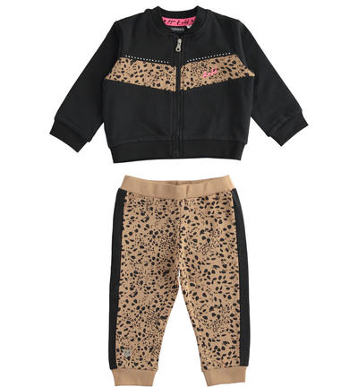 Tuta jogging bambina varie fantasie BEIGE