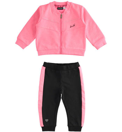 Tuta jogging bambina varie fantasie FUCSIA