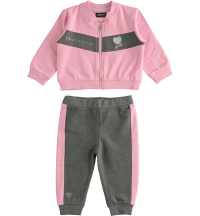 Tuta jogging bambina varie fantasie ROSA