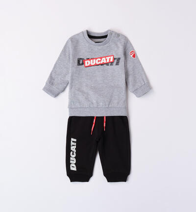 Tuta neonato in felpa Ducati GRIGIO
