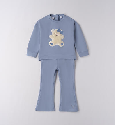 Sporty tracksuit for girls BLUE