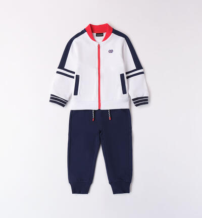 Boys' two-piece tracksuit WHITE