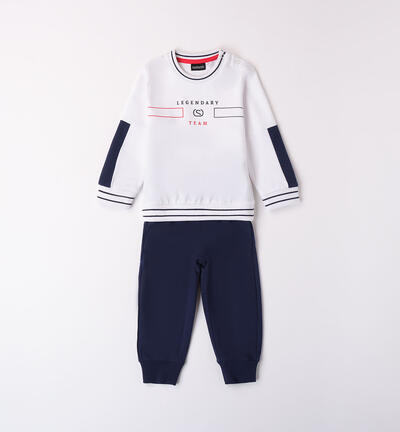 Boys' two-piece tracksuit WHITE