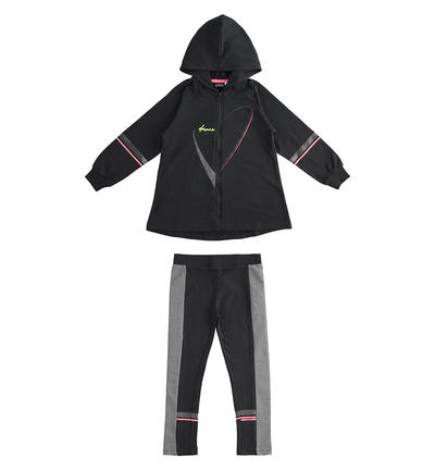 TWO PIECES JOGGING SUIT BLACK
