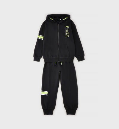 100% Cotton Boys' Tracksuit BLACK
