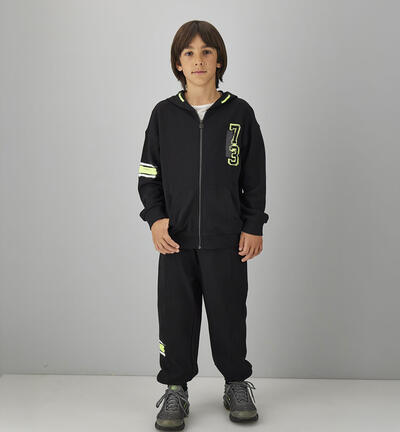 100% Cotton Boys' Tracksuit BLACK