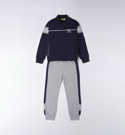 Tuta ragazzo con zip BLU