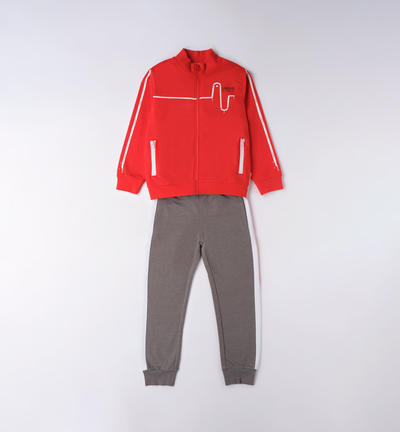 Tuta ragazzo con zip ROSSO