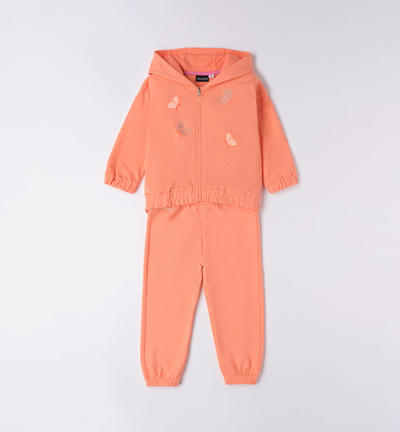 Girl's butterflies sport suit ORANGE