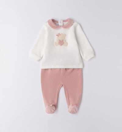 2-piece baby girl romper CREAM