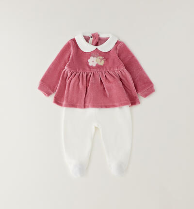 Newborn chenille onesie PINK