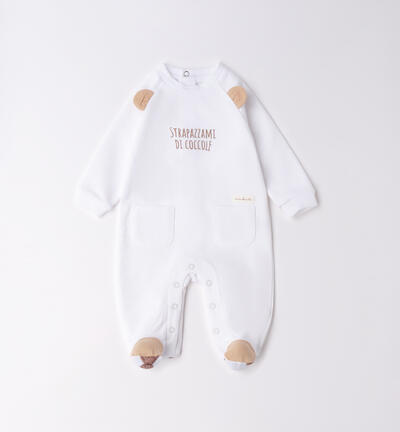 Newborn cotton onesie WHITE