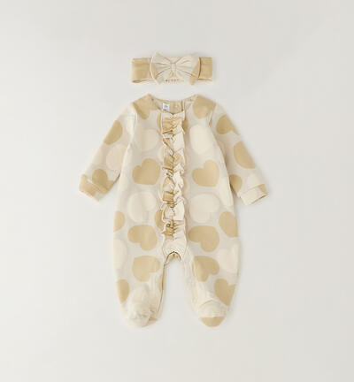 Baby girl's onesie BEIGE