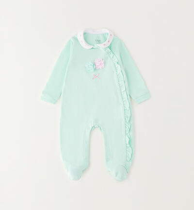 Minibanda baby girl's onesie GREEN