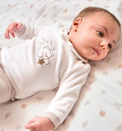 Tutina da neonato 2 pezzi PANNA