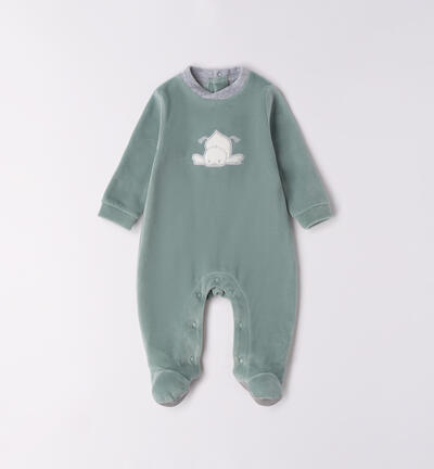 Tutina di ciniglia neonato VERDE