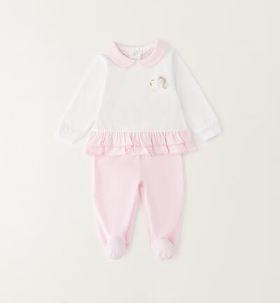 Two-piece baby romper PINK