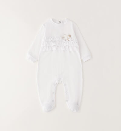 Newborn summer romper WHITE