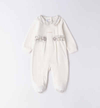 Tutina in ciniglia per neonata PANNA