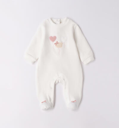 Baby girl chenille jumpsuit CREAM