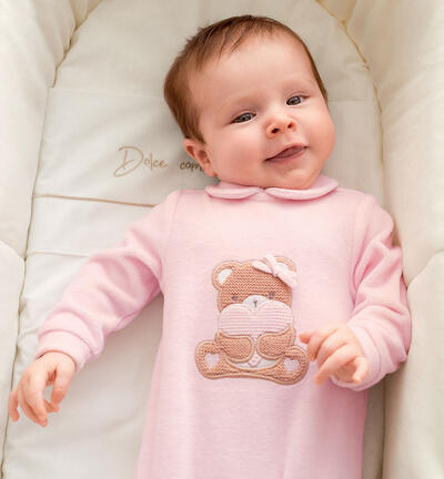 Chenille baby romper PINK