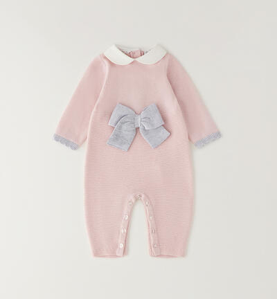 Newborn winter onesie PINK