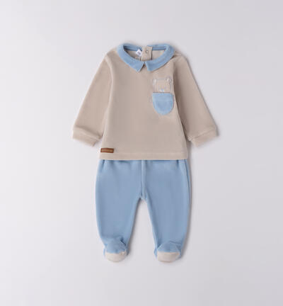 Tutina neonato 2 pezzi BEIGE