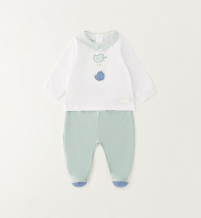Two-piece baby romper WHITE