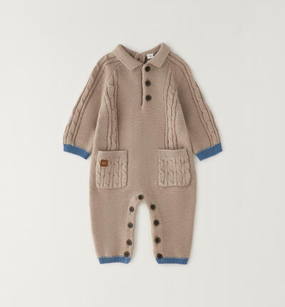 Tricot baby romper BEIGE