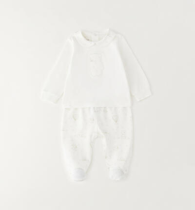 Unisex 2-piece onesie CREAM