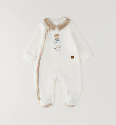 Chenille rompers for newborns CREAM