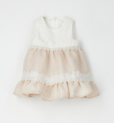 Vestito bimba neonata PANNA