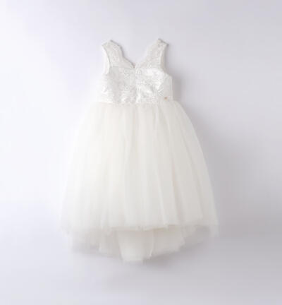 Girls' elegant dress CREAM