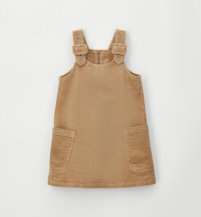 Vestito salopette bambina MARRONE