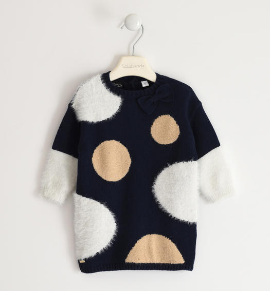 Sarabanda girl s knit dress from 9 months to 8 years NAVY-3854