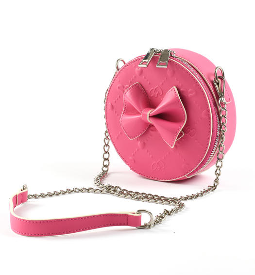 Sarabanda girl round bag with bow from 6 months to 8 years FUCSIA-2425
